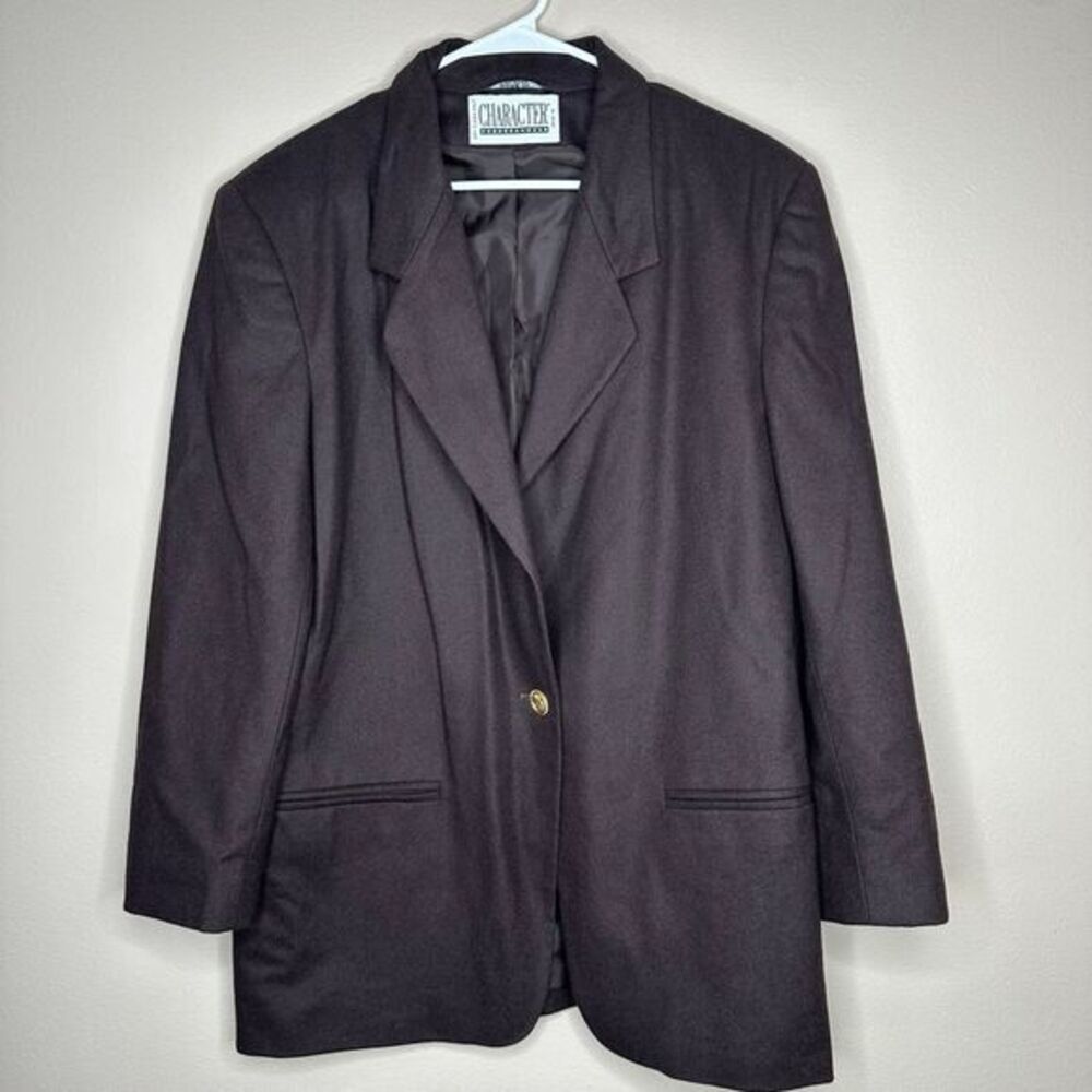 VINTAGE CHARACTER SUBURBAN WEAR Brown WOOL BLAZER SUIT JACKET SINGLE BREAST 12